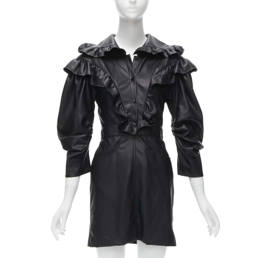 PHILOSOPHY DI ALBERTA FERRETTI Victorian Ruffle Dress Black Polyester Very good condition - Front View