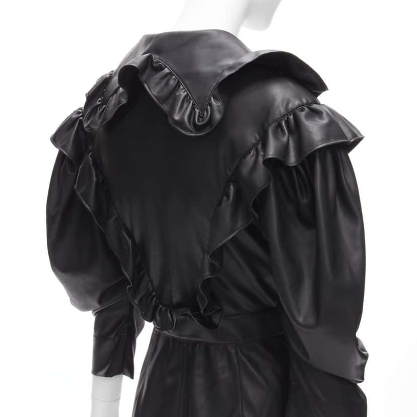 PHILOSOPHY DI ALBERTA FERRETTI Victorian Ruffle Dress Black Polyester Very good condition - Back View