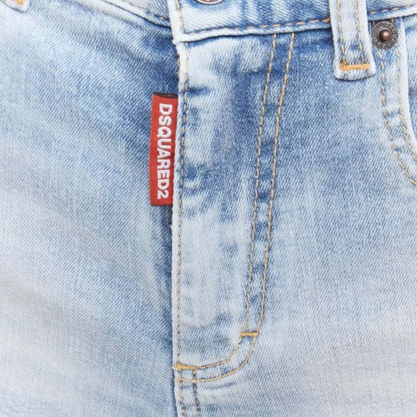 Dsquared2 Heart Denim Shorts Blue Never worn - Back View