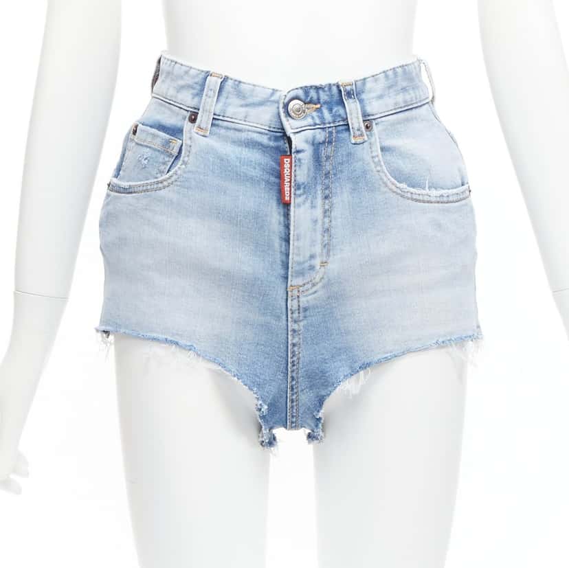Dsquared2 Heart Denim Shorts Blue Never worn - Inside View
