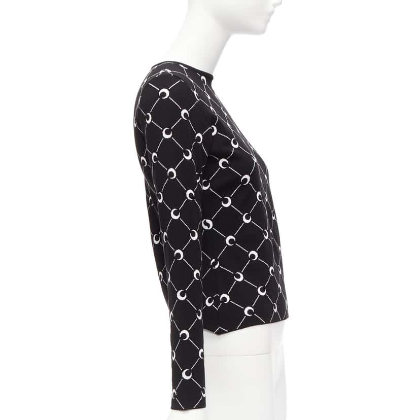 Marine Serre Crescent Moon Sweater Black Viscose Never worn - Model View