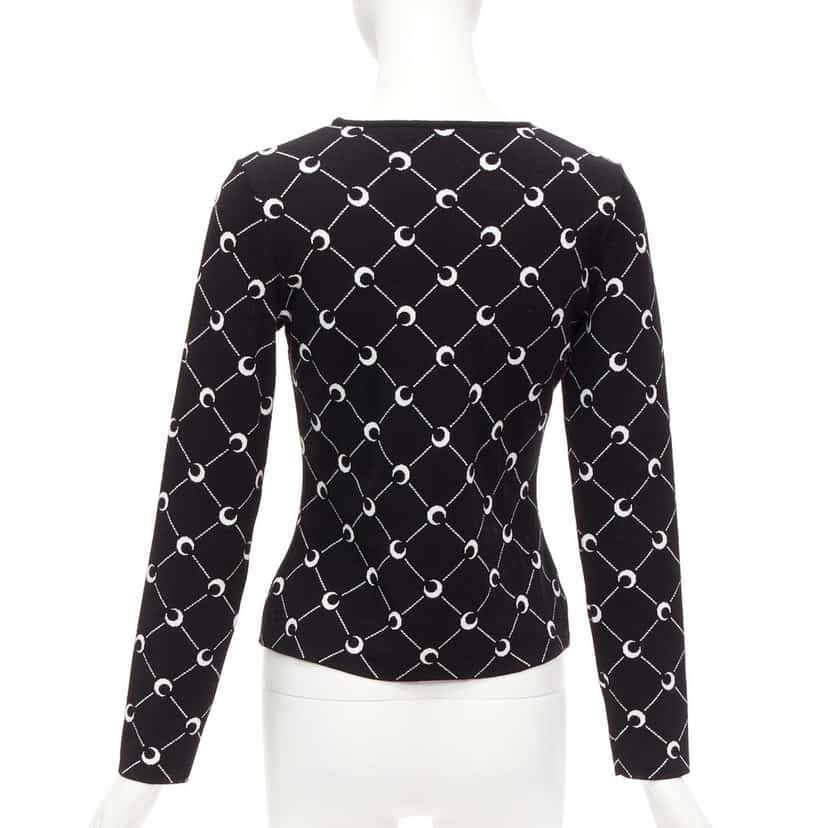 Marine Serre Crescent Moon Sweater Black Viscose Never worn - Box View
