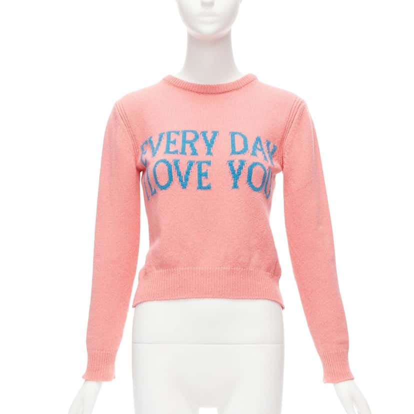 Alberta Ferretti Love Cashmere Sweater Pink Cashmere Never worn - Front View