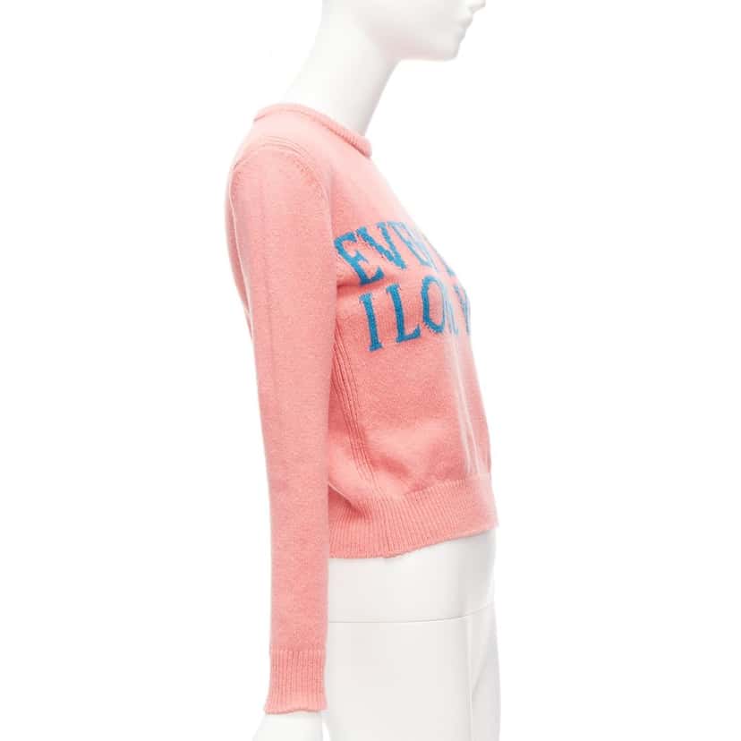 Alberta Ferretti Love Cashmere Sweater Pink Cashmere Never worn - Model View