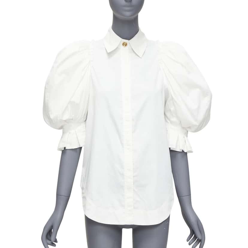 Aje Gold Button Shirt White Cotton Very good condition - Front View