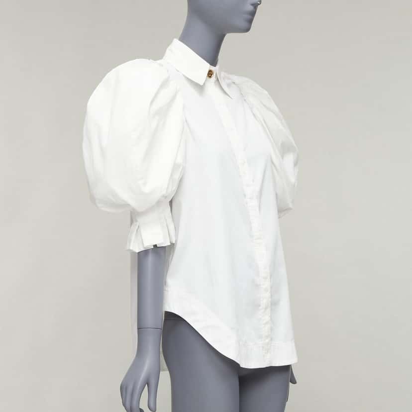 Aje Gold Button Shirt White Cotton Very good condition - Inside View