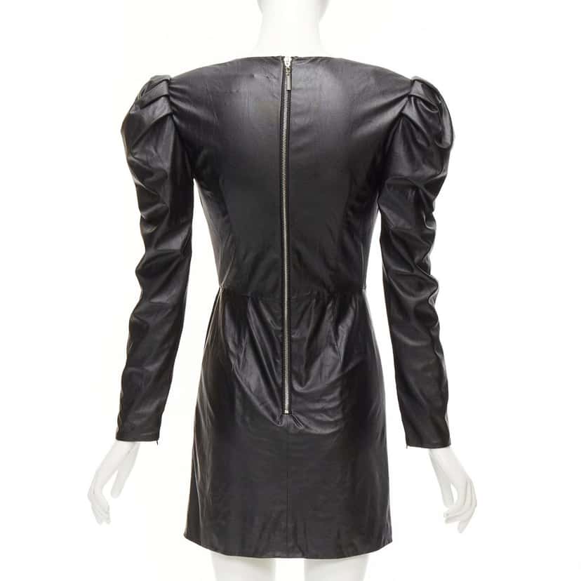 BRONX AND BANCO Coated Puff Dress Black Polyester Fair condition - Box View