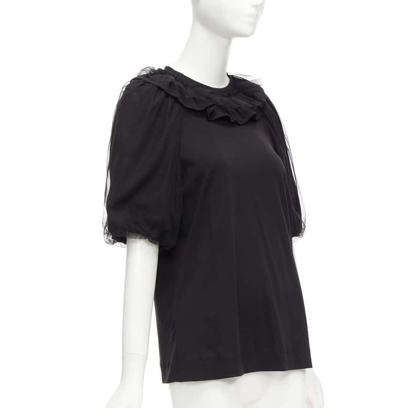 Simone Rocha Sheer Puff Top Black Cotton Never worn - Inside View