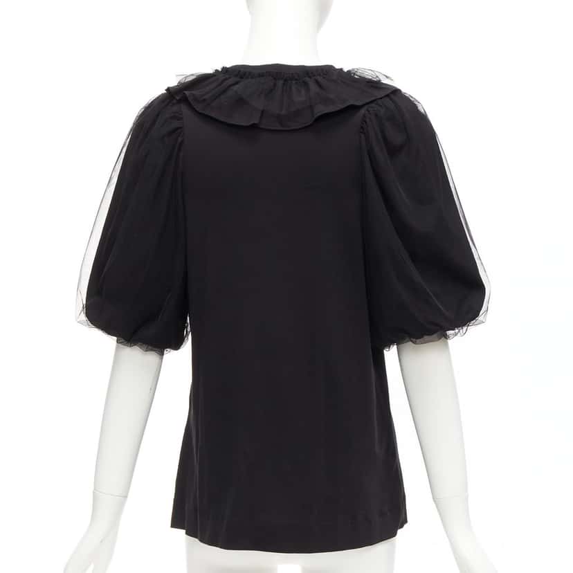 Simone Rocha Sheer Puff Top Black Cotton Never worn - Box View