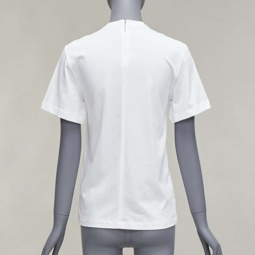 Christopher Kane Rhinestone Chain Shirt White Cotton Never worn - Box View