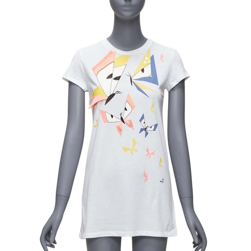 Fendi Monster Applique Shirt White Cotton Never worn - Front View