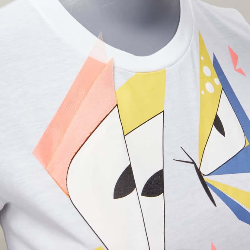 Fendi Monster Applique Shirt White Cotton Never worn - Back View