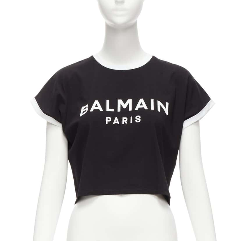 Balmain Logo Cap Shirt Black Cotton Never worn - Front View