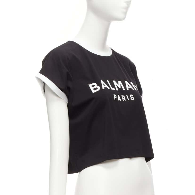 Balmain Logo Cap Shirt Black Cotton Never worn - Inside View