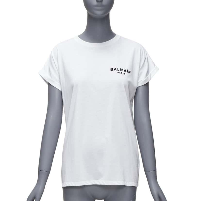 Balmain Logo Cotton Shirt White Cotton Never worn - Front View