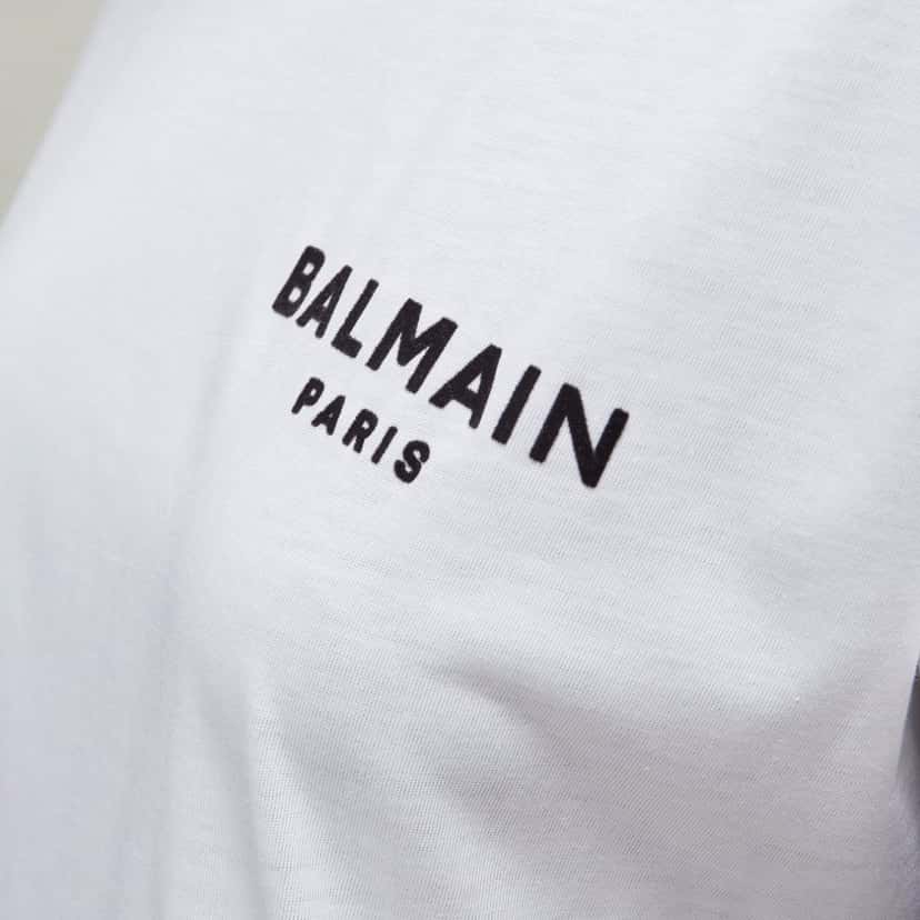 Balmain Logo Cotton Shirt White Cotton Never worn - Back View