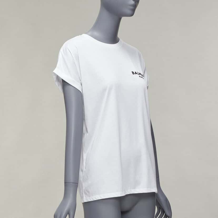 Balmain Logo Cotton Shirt White Cotton Never worn - Inside View