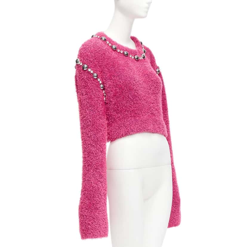 Area Dome Stud Sweater Pink Cotton Never worn - Inside View