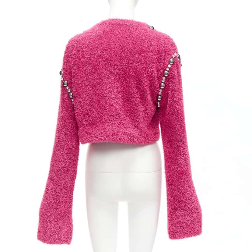 Area Dome Stud Sweater Pink Cotton Never worn - Box View