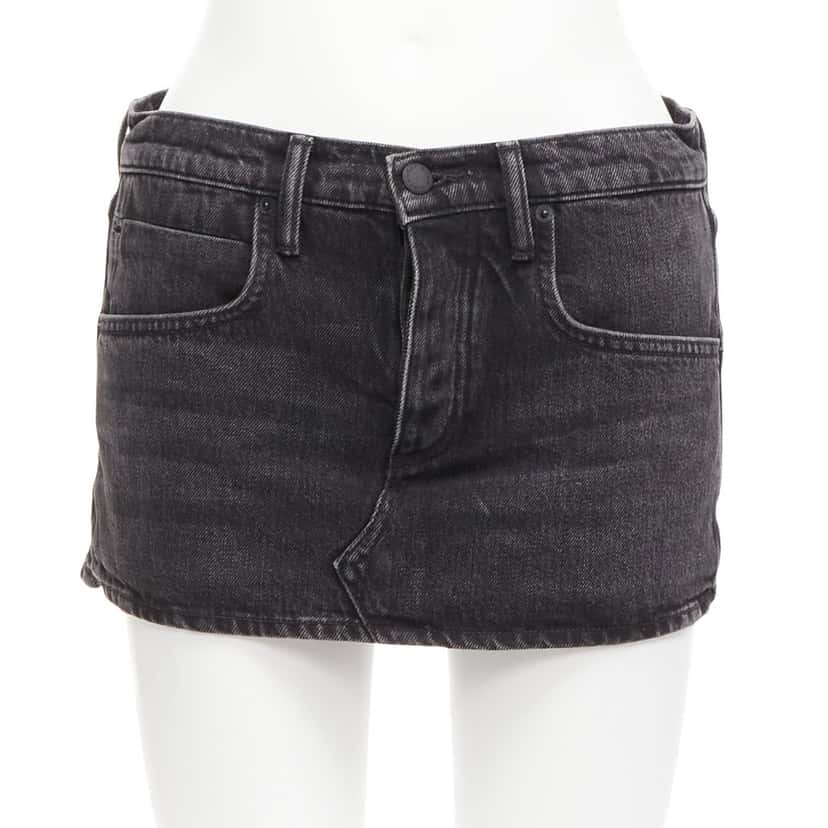 Alexander Wang Skirt Back Skorts Black Cotton Very good condition - Front View