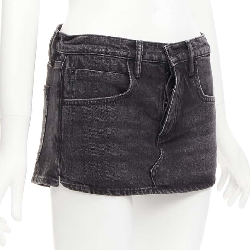 Alexander Wang Skirt Back Skorts Black Cotton Very good condition - Inside View