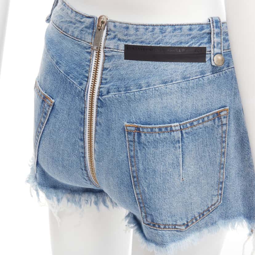 Unravel Project Zip Denim Shorts Blue Never worn - Back View