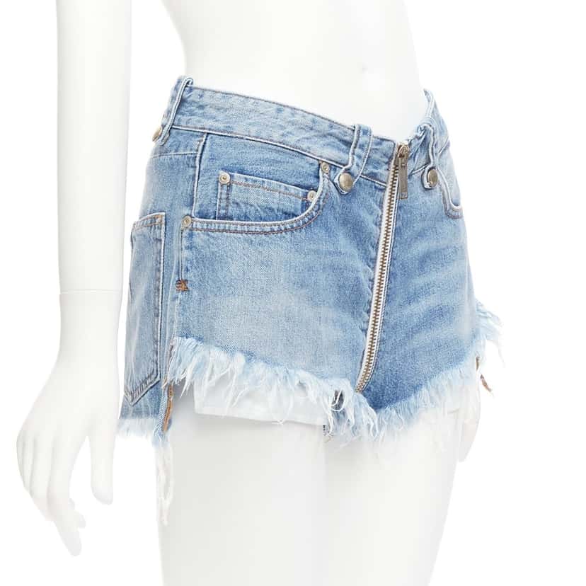 Unravel Project Zip Denim Shorts Blue Never worn - Inside View