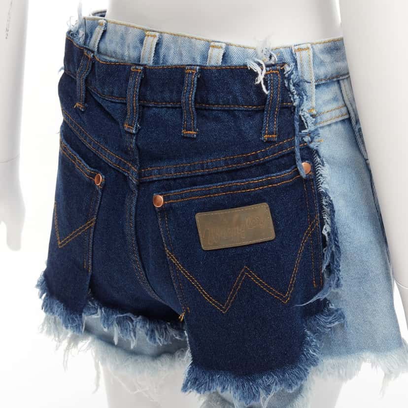 Natasha Zinko Layered Denim Shorts Blue Very good condition - Back View
