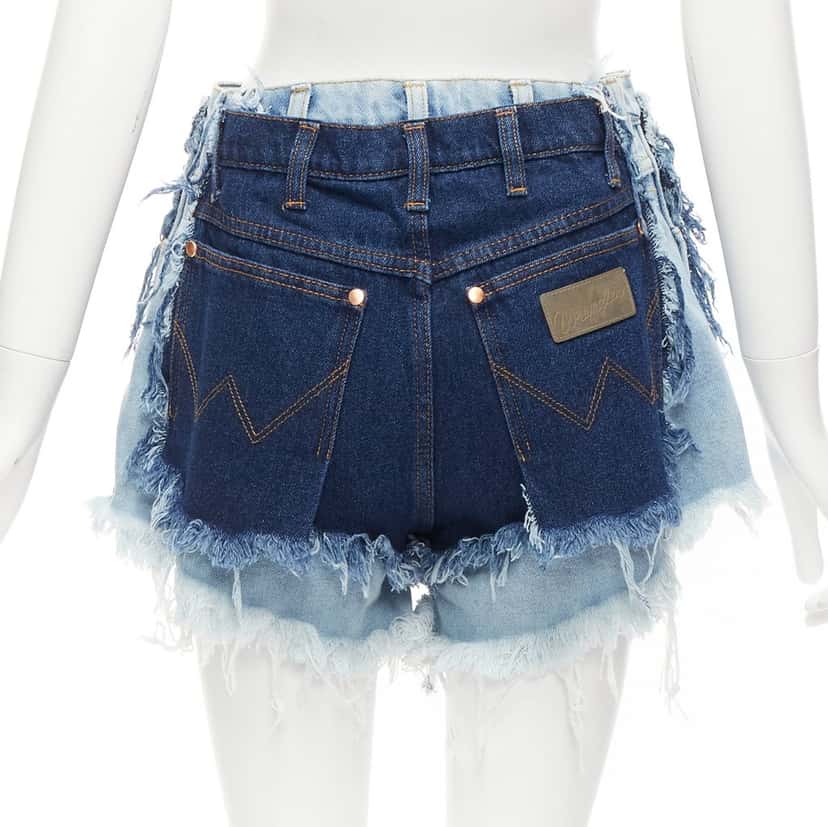 Natasha Zinko Layered Denim Shorts Blue Very good condition - Box View