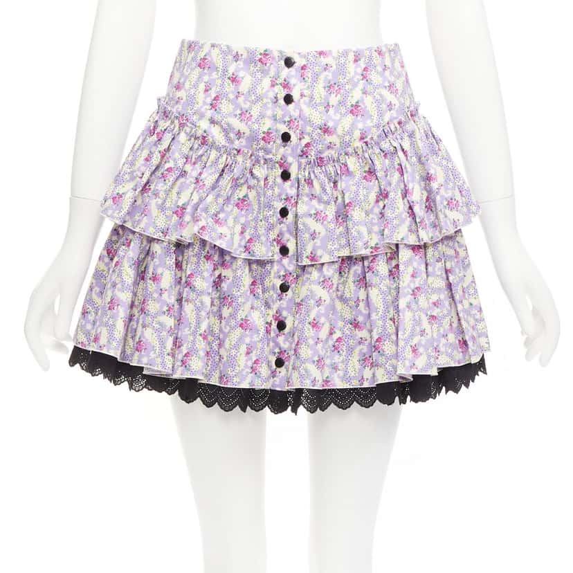 Marc Jacobs The Mini Prairie Skirt Purple Cotton Never worn - Front View