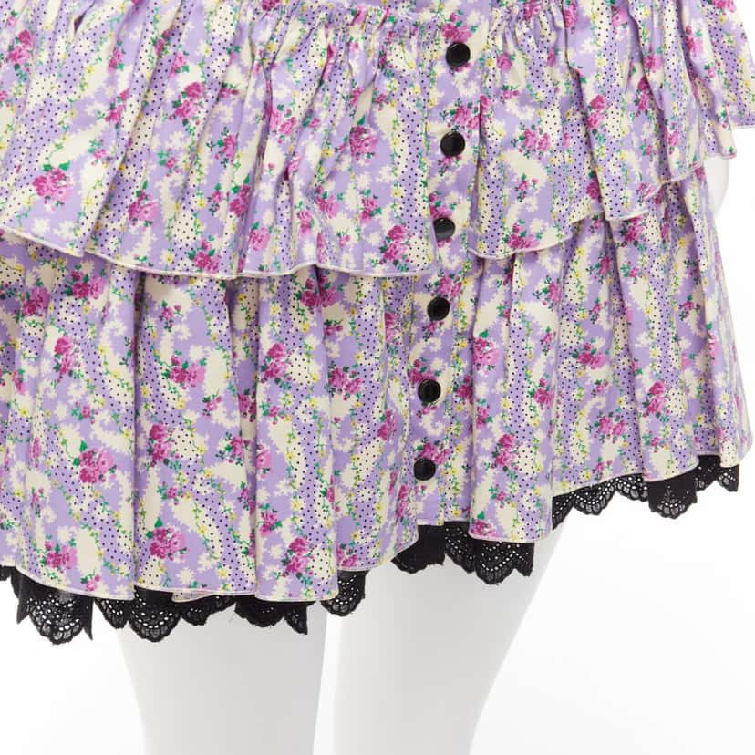 Marc Jacobs The Mini Prairie Skirt Purple Cotton Never worn - Back View