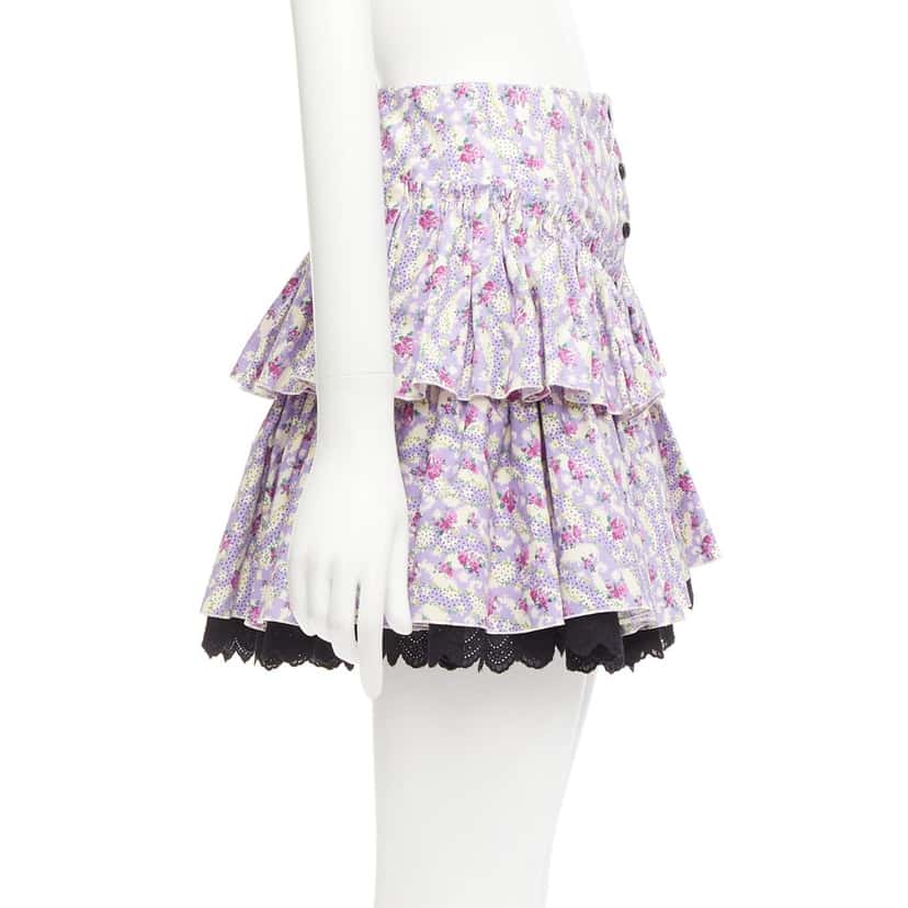 Marc Jacobs The Mini Prairie Skirt Purple Cotton Never worn - Model View