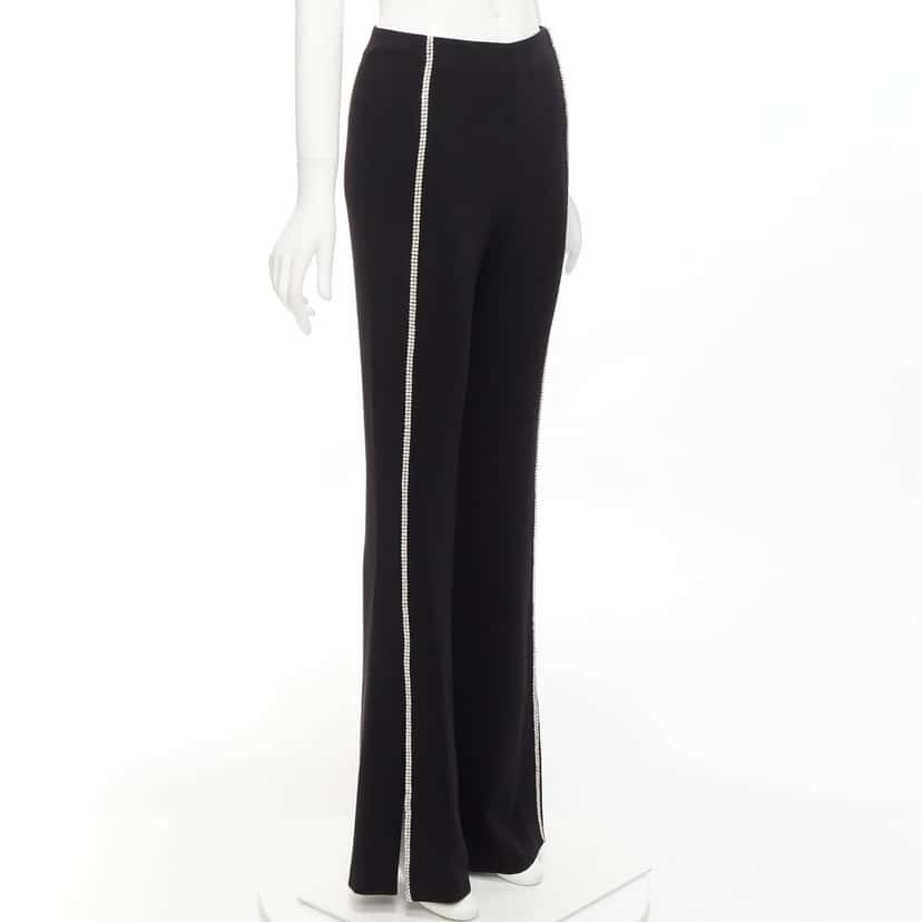 Cinq a Sept Crystal Trim Pants Black Never worn - Front View