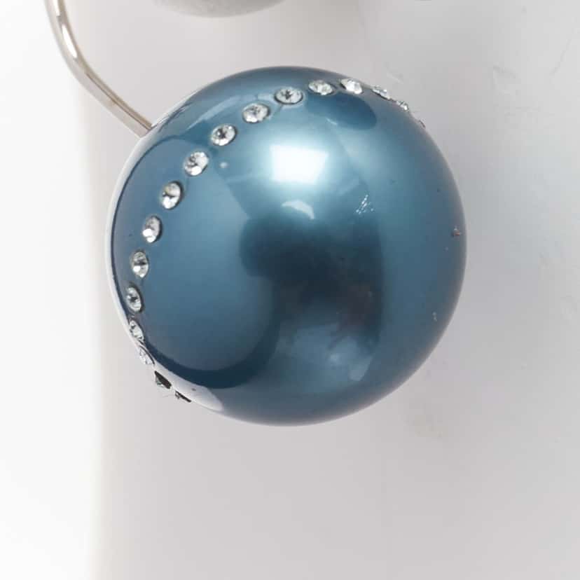 Dior Blue Pearl Earrings Blue Pearl Fair condition - Box View