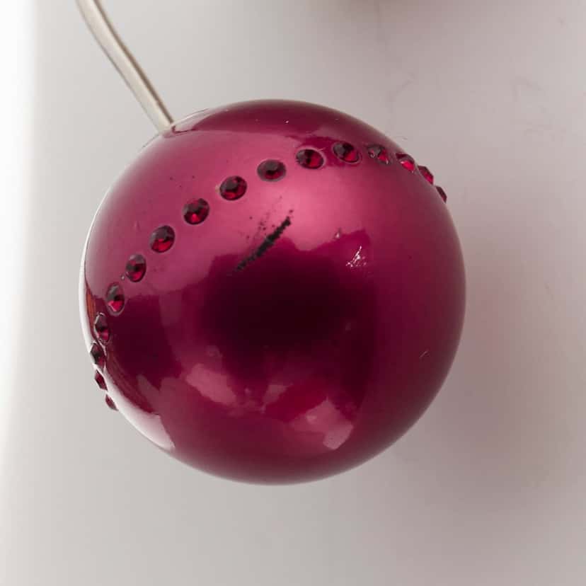 Dior Red Pearl Earrings Red Pearl Fair condition - Box View