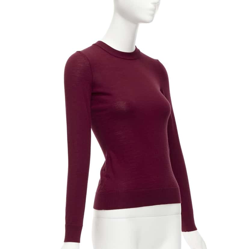 Alaia Red Crew Sweater Red Wool Never worn - Inside View