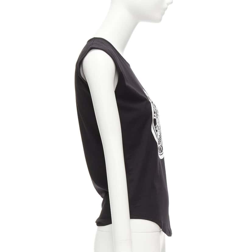 Balmain Crest Logo Tank Black Cotton Never worn - Model View