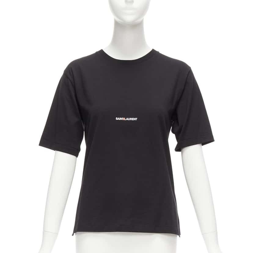 Saint Laurent Box Logo Shirt Black Cotton Never worn - Front View