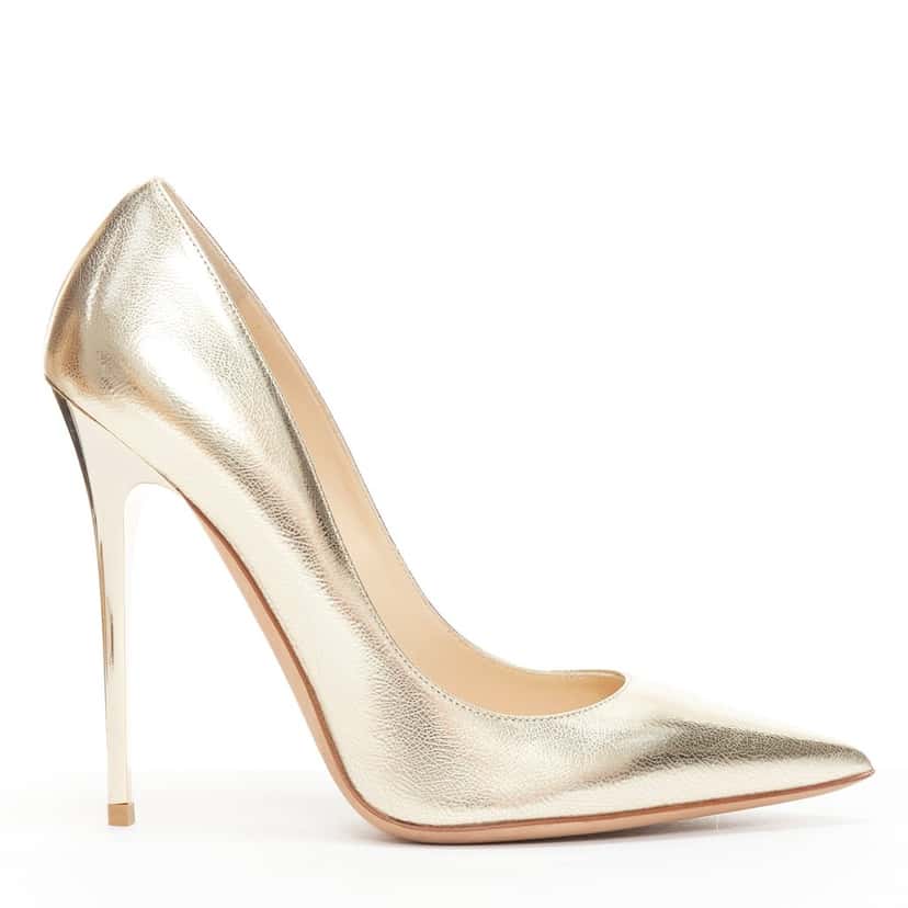 Jimmy Choo Anouk Gold Leather Good condition - Front View