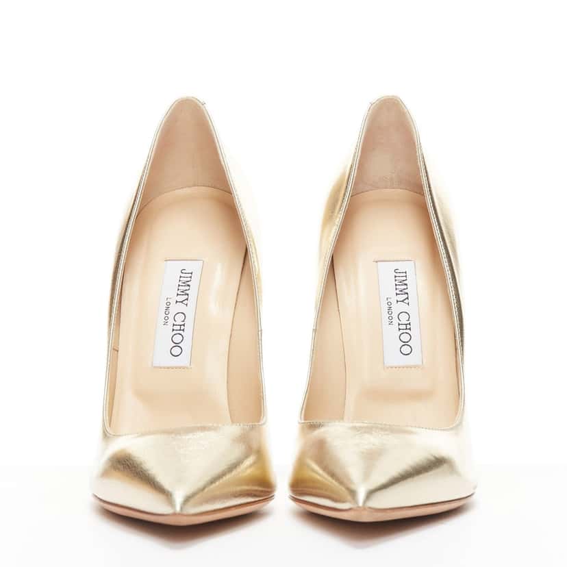 Jimmy Choo Anouk Gold Leather Good condition - Model View