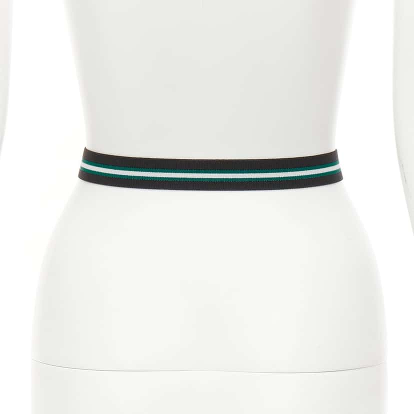 Fendi Red Gold Studs Belt Green Leather Never worn - Box View