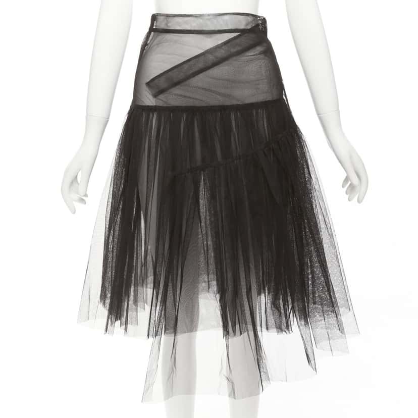 Shushu Tong Tulle High Low Skirt Black Polyester Never worn - Front View