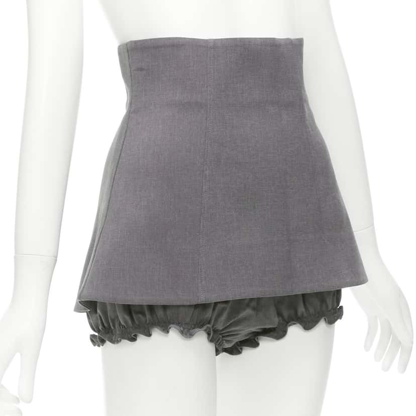 Shushu Tong Ruffle Layer Shorts Grey Polyester Never worn - Back View