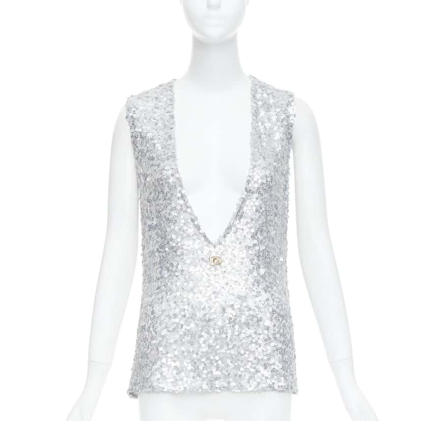 Dolce Gabbana Product Silver Polyester Very good condition - Front View