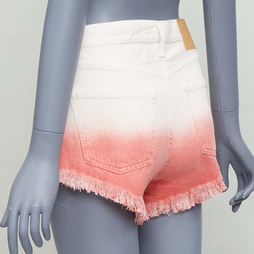 Alanui Ombre Denim Shorts Ecru Cotton Never worn - Box View