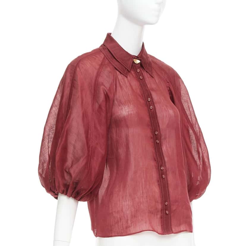 Aje Palms Burgundy Silk Very good condition - Inside View