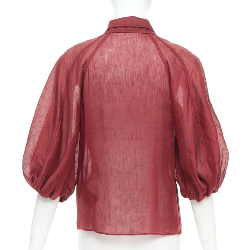 Aje Palms Burgundy Silk Very good condition - Box View