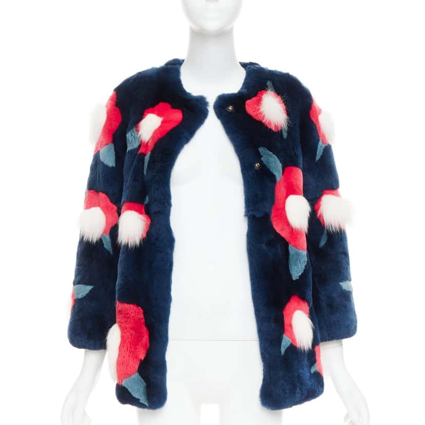 Yves Salomon Product Navy Fur Very good condition - Inside View