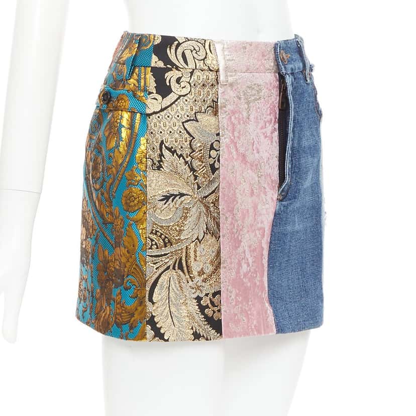 DOLCE & GABBANA Minirock Blue Denim Very good condition - Back View