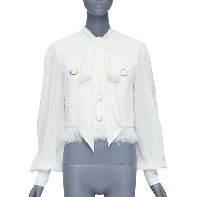 Balmain Product Beige Tweed Very good condition - Front View